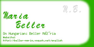 maria beller business card
